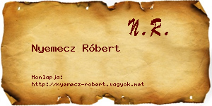 Nyemecz Róbert névjegykártya